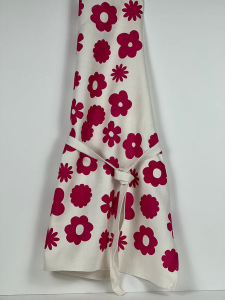 Once and Floral - Fuchsia Flowers Linen Apron