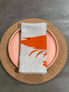 prawn to be wild (large) - prawns oatmeal linen napkins (set of four)