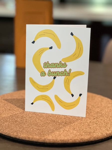 “thanks a bunch!” bananas card 🍌 