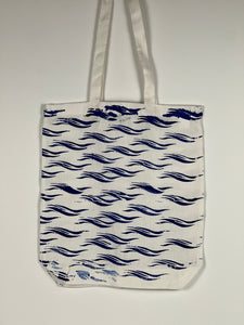 Sea La Vie - Ocean Print Linen Tote Bag