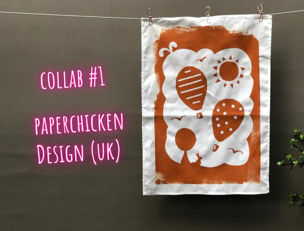 Golden Copper Hot Air Balloons (Collab #1) - Linen Tea Towel