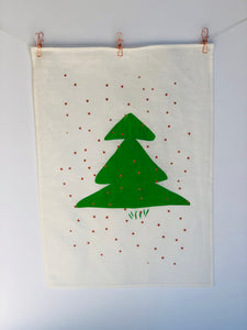 Treemendous - Christmas Linen Tea Towel